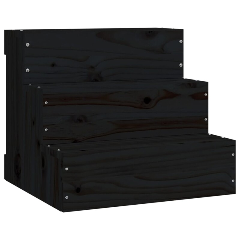 Bild von VidaXL Haustiertreppe M (40x37,5x35 cm) schwarz