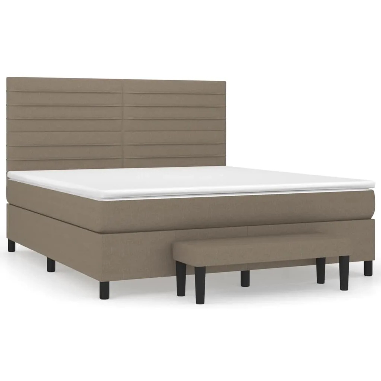 Bild von vidaXL Boxspringbett mit Matratze Taupe 160x200 cm Stoff1468704