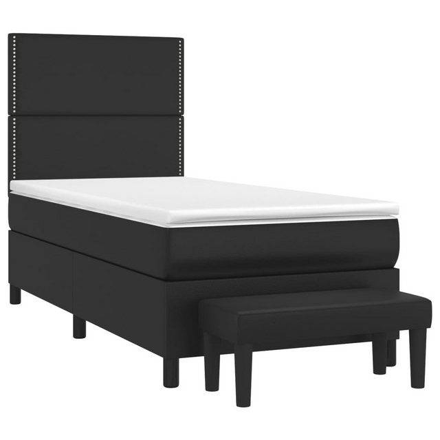 Bild von vidaXL Boxspringbett mit Matratze Schwarz 80x200 cm Kunstleder1466400