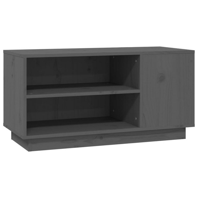 Bild von vidaXL TV-Schrank TV-Schrank Grau 80x35x40,5 cm Massivholz Kiefer Lowboard Fernseher