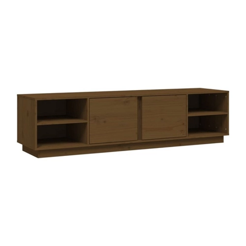 Bild von Bussandri Exclusive - TV-Schrank Honigbraun 156x40x40 cm Massivholz Kiefer