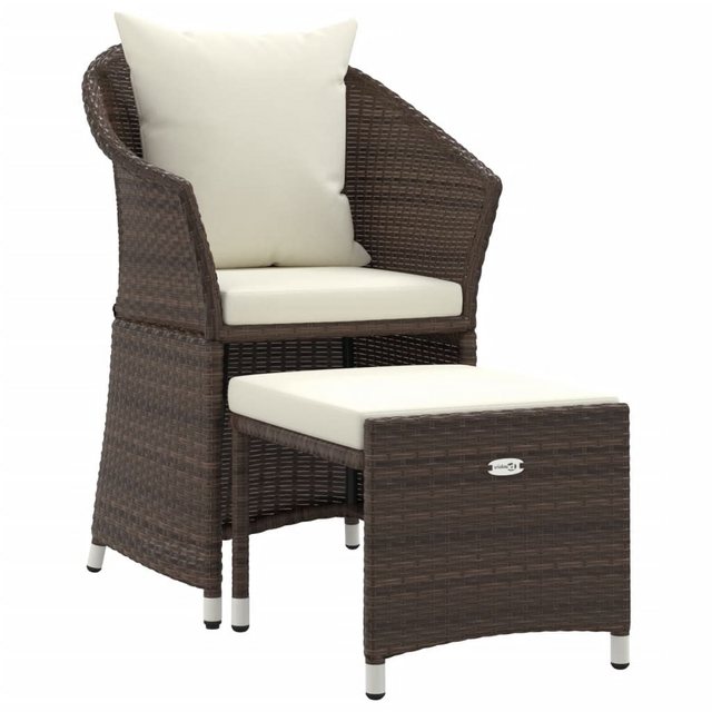 Bild von vidaXL 2-tlg Garten-Lounge-Set mit Kissen Braun Poly Rattan Modell 2