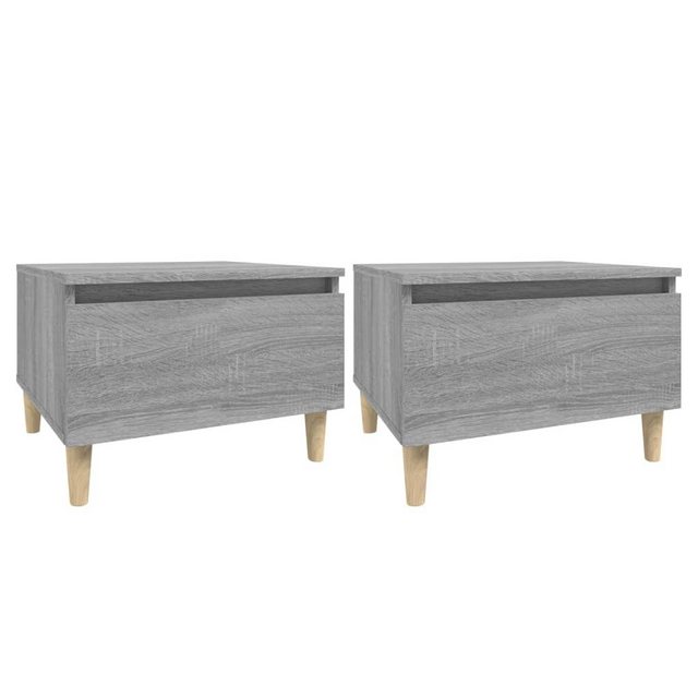 Bild von vidaXL Beistelltisch Beistelltische 2 Stk. Grau Sonoma 50x46x35 cm Holzwerkstoff (2-St)