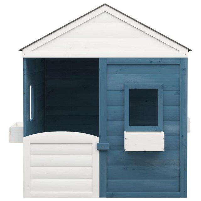 Bild von vidaXL Spielhaus, Kinderspielhaus mit Abschließbarer Tür Blumentöpfen, Gartenhaus für Kinder ab 3 Jahren, Outdoor Holzhaus Spielhütte, Tannenholz