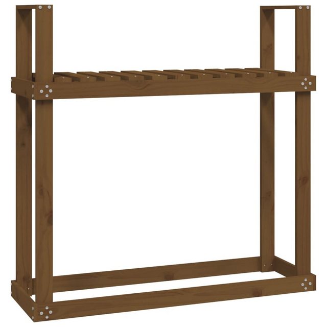 Bild von vidaXL Kaminholzregal Kaminholzregal Honigbraun 110x35x108,5 cm Massivholz Kiefer, BxTxH:110x35x108.5 cm