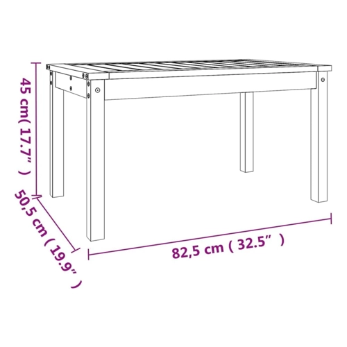 Bild von vidaXL Gartentisch – Eleganter Holzrahmen für Garten und Terrasse