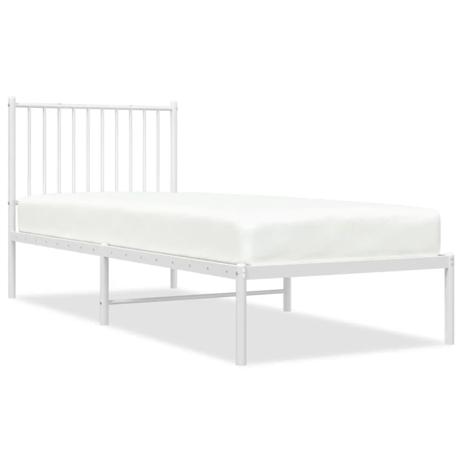 Bild von vidaXL Bettgestell mit Kopfteil Metall Weiß 80x200 cm Modell 31629512