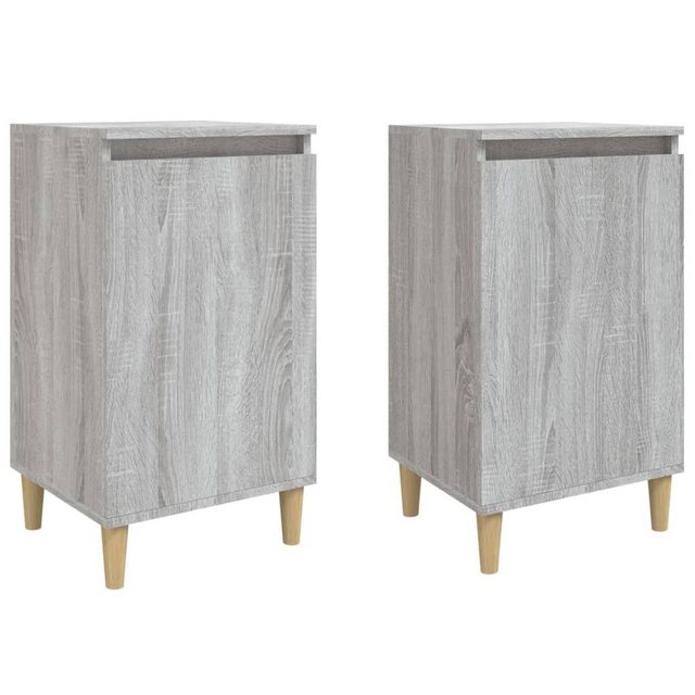Bild von vidaXL Nachttisch Nachttische 2 Stk Grau Sonoma 40x35x70 cm Holz