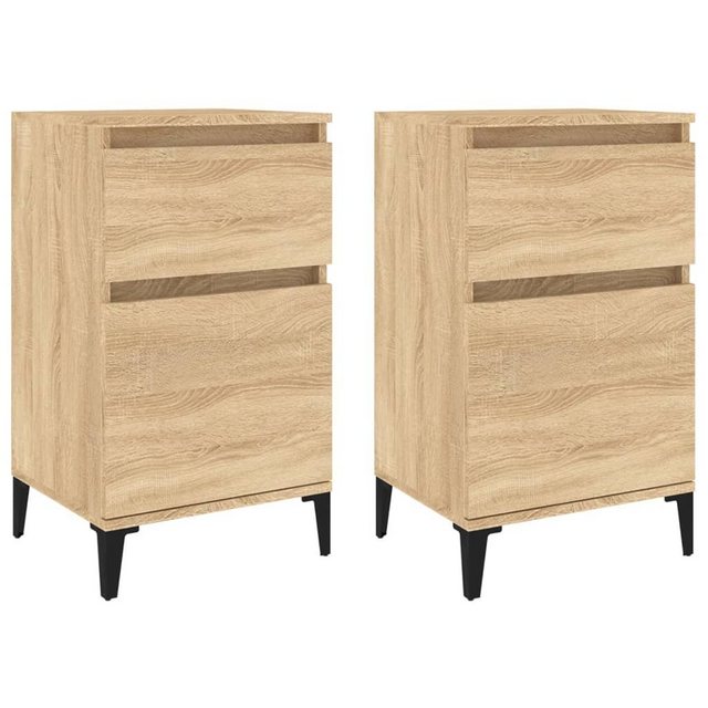 Bild von vidaXL Nachttisch Nachttische 2 Stk Sonoma Eiche 40x35x70 cm