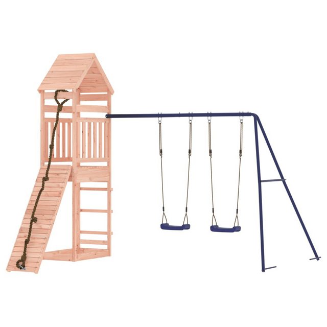 Bild von vidaXL Spielturm, Klettergerüst mit Kletterwand Schaukel, Kinder Kletterturm mit Sandkasten, Spiel-Zubehör für Garten, Spielgeräte Spielplatz, Massivholz Douglasie