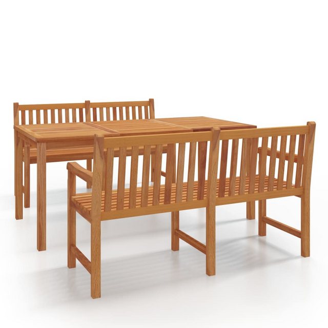 Bild von vidaXL 3-tlg Garten-Essgruppe Massivholz Teak Modell 12
