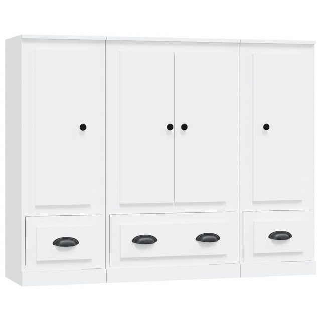 Bild von vidaXL Highboards 3 Stk. Weiß Holzwerkstoff Modell 1