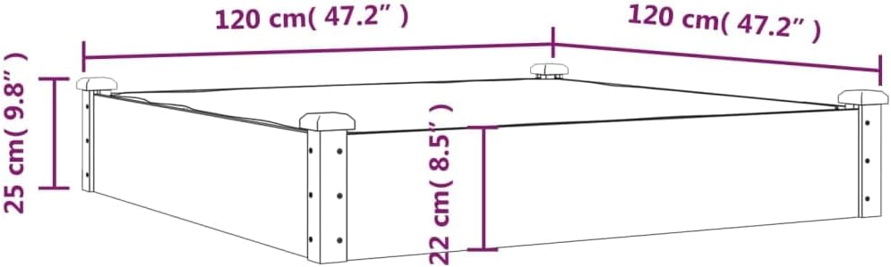 Bild von vidaXL Hochbeet, Pflanzbeet mit Einsatz, Pflanzkübel für Blumen Obst Gemüse, Kräuterbeet Gemüsebeet für Garten Balkon Terrasse, Braun Massivholz Tanne