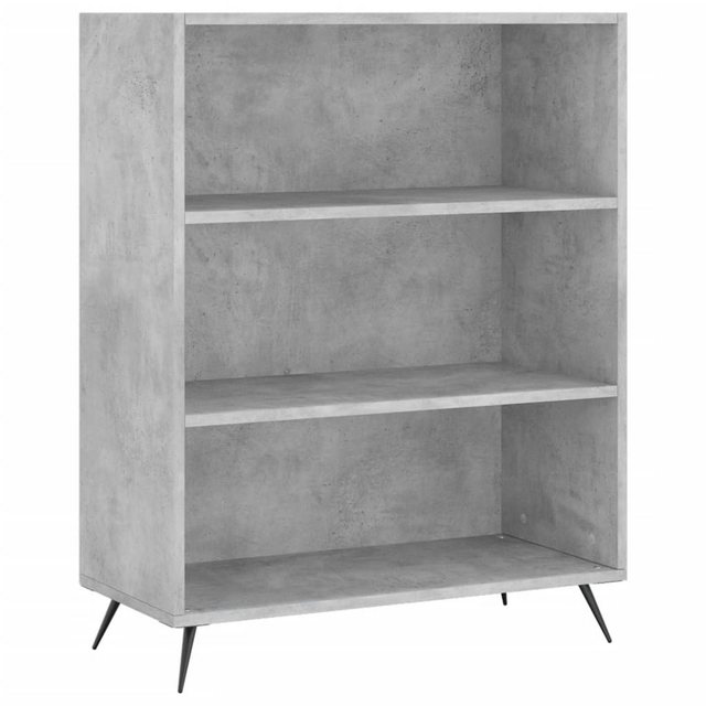 Bild von vidaXL Bücherregal Bücherregal Betongrau 69,5x32,5x90 cm Holzwerkstoff, 1-tlg.
