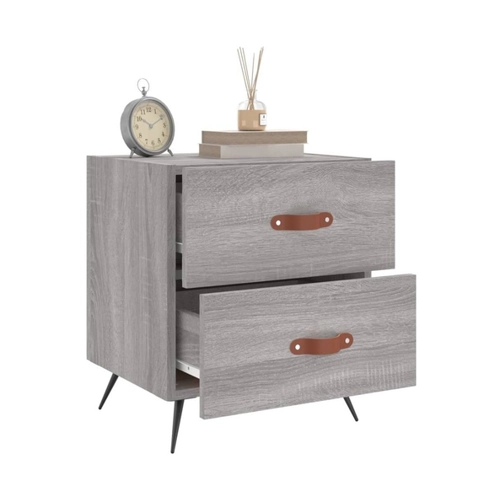 Bild von vidaXL Nachttische 2 Stk. Grau Sonoma – Modern und Praktisch