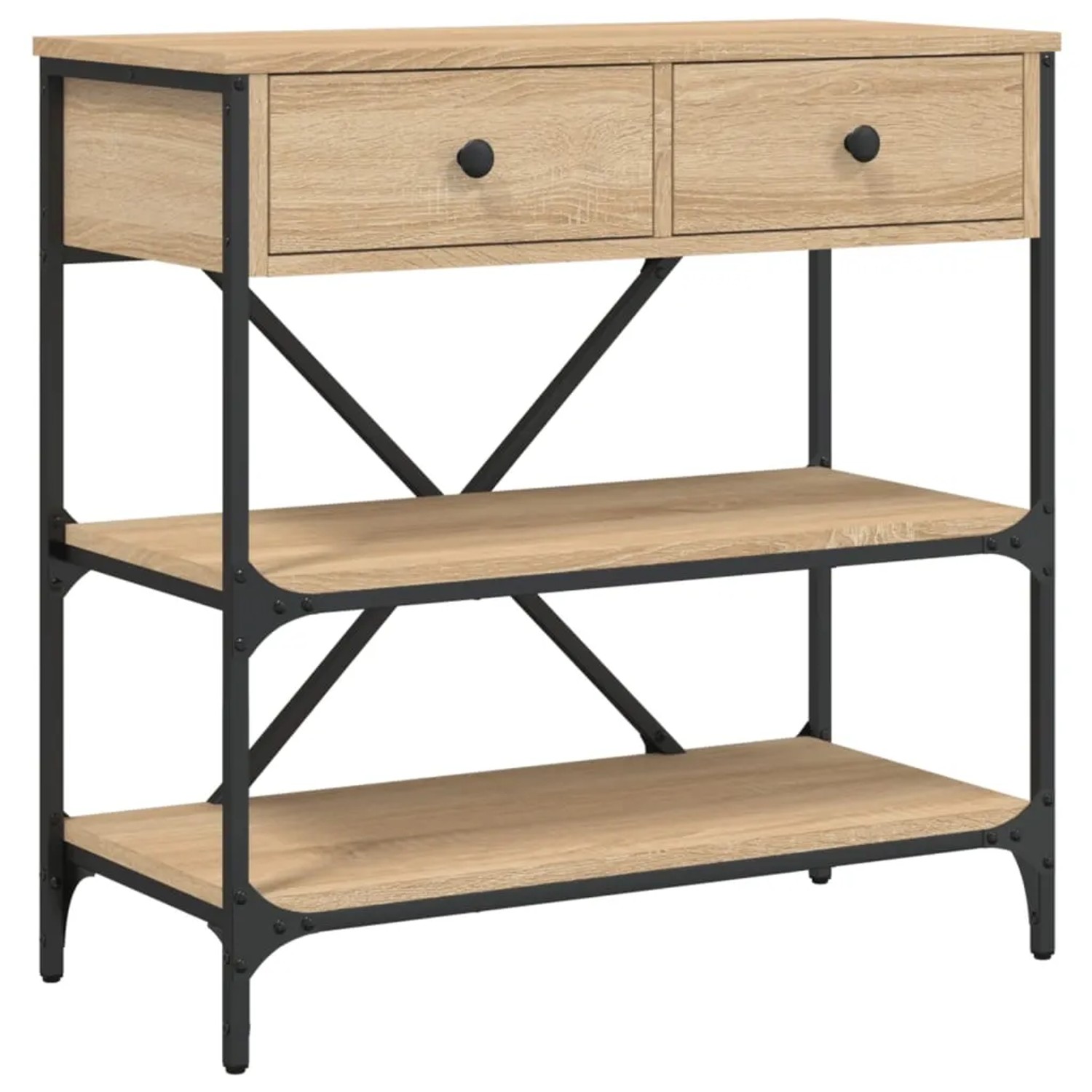 Bild von vidaXL Beistelltisch Konsolentisch Sonoma-Eiche 75x34,5x75 cm Holzwerkstoff (1-St)