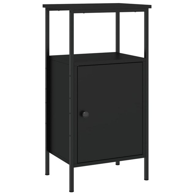 Bild von vidaXL Nachttisch Nachttisch Schwarz 41x31x80 cm Holz Nachtkonsole Nachtschrank
