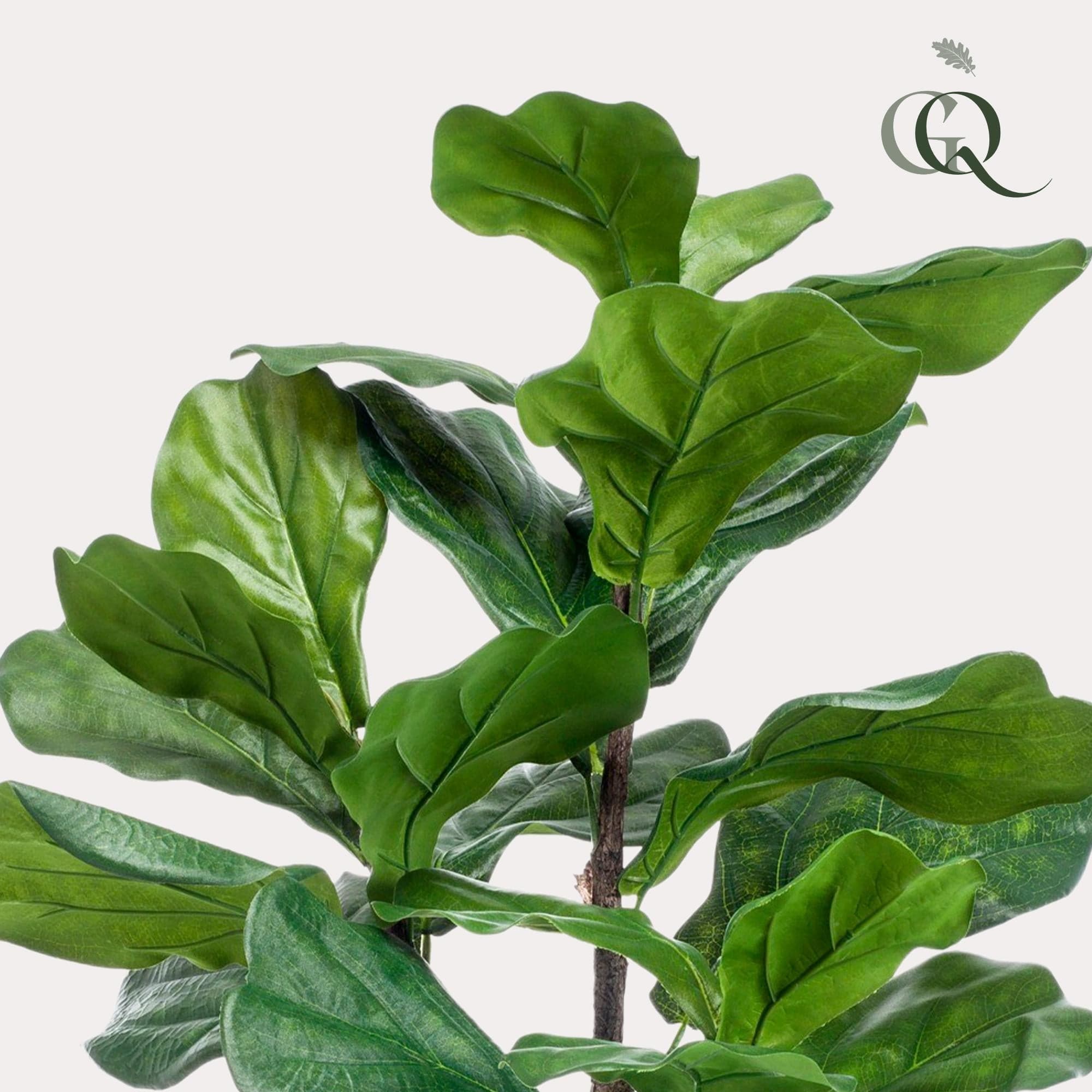 Bild von Kunstpflanze Ficus Lyrata - Tabakspflanze - 100 cm - Zimmerpflanze - Künstliche Pflanzen wie echt