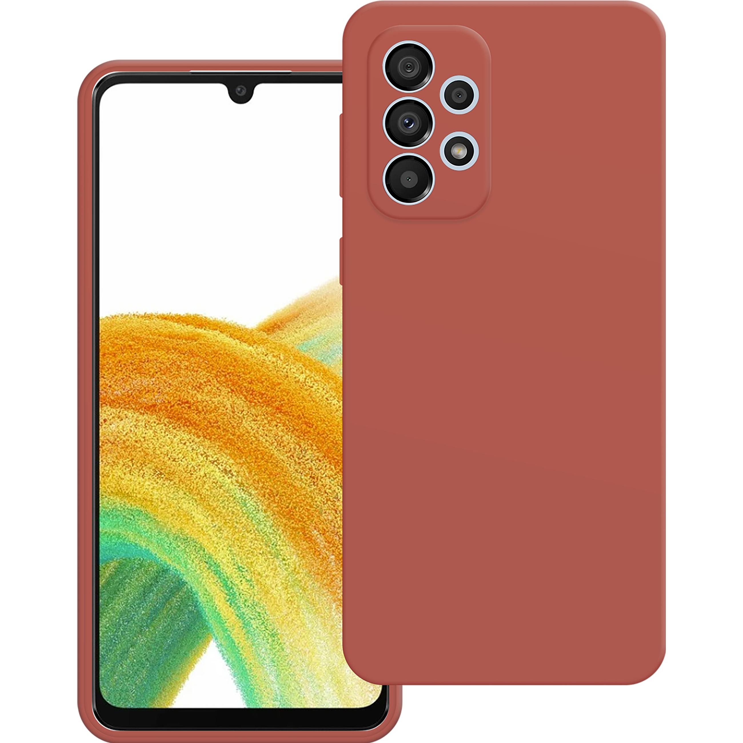Bild von Cazy Silikon Hülle Kompatibel mit Samsung Galaxy A33 - Soft TPU Schutz - (Samsung Galaxy A33), Smartphone Hülle, Rot