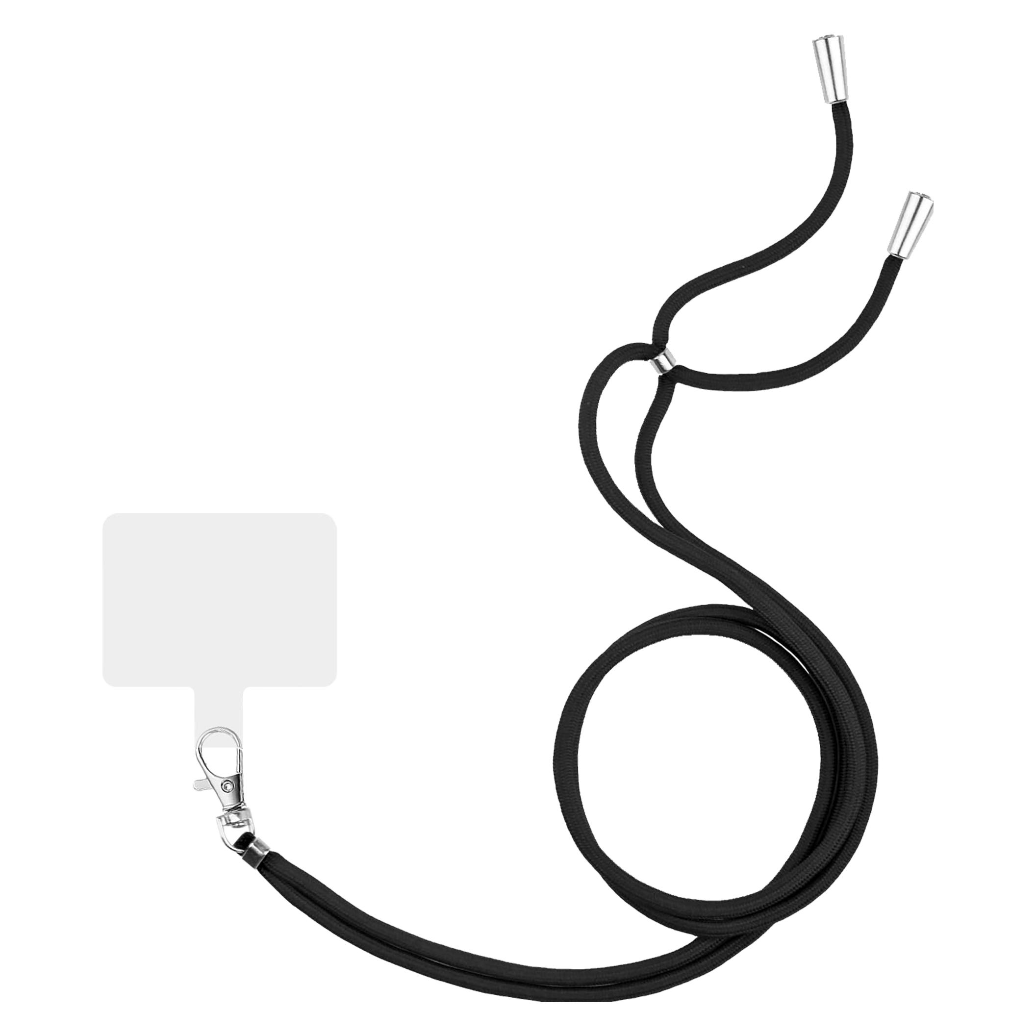 Bild von Cazy Handykette Hülle Kompatibel mit Honor Magic5 Lite - Silikon Handyhülle mit Band Necklace Hülle -, Handykette, Schwarz