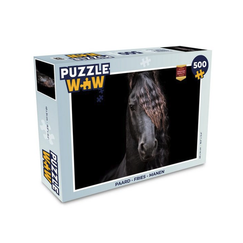 Bild von MuchoWow Puzzle Pferde - Friesisch - Mähne - Schwarz