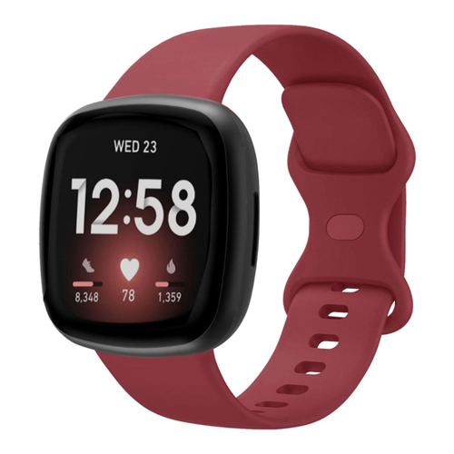 Bild von Strap-it Silikon Armband für Fitbit Versa 3 - Rot