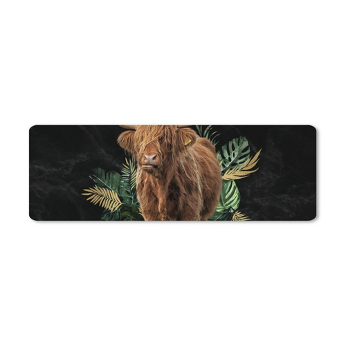 Bild von MuchoWow Gaming Mauspad Schottischer Highlander - Gold - Blätter