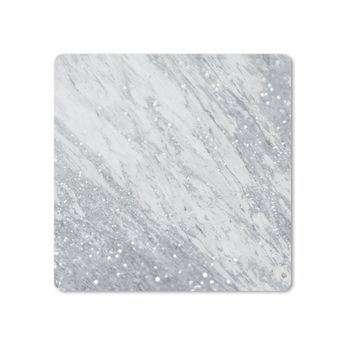 Bild von MuchoWow Gaming Mauspad Marmor - Glitter - Silber