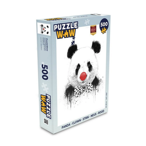 Bild von MuchoWow Puzzle Panda - Clown - Schleife - Nase - Rot