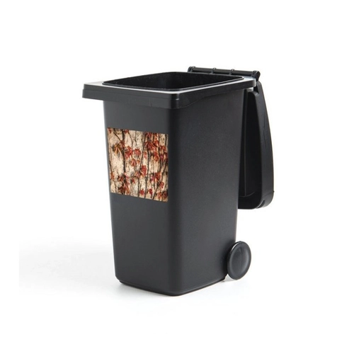 Bild von MuchoWow Wandsticker Kletterpflanzen an einer Steinmauer im Herbst