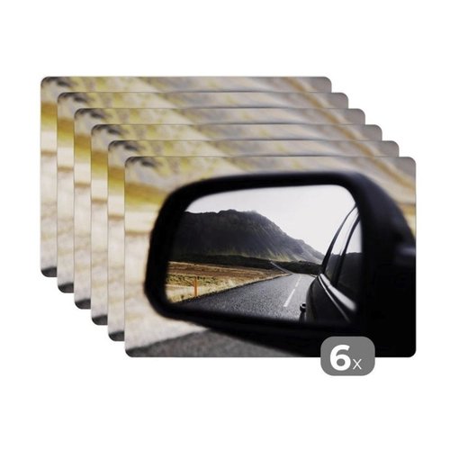 Bild von MuchoWow Platzset Auto - Spiegel - Reflexion (6-St)