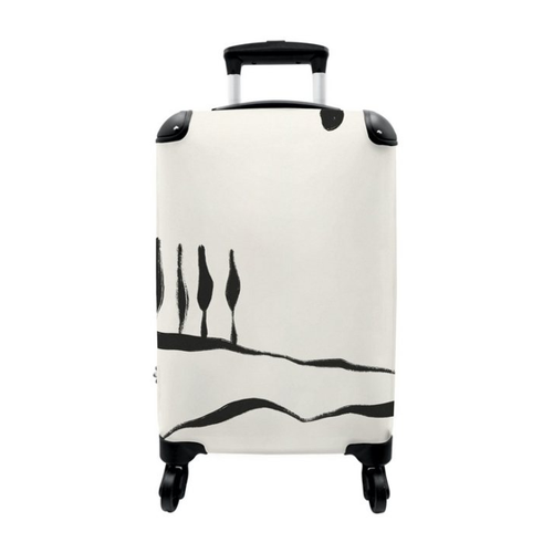 Bild von NoBoringSuitcases.com© Hartschalen-Trolley Landschaft - Abstrakt - Schwarz und Weiß 55x35x20cm
