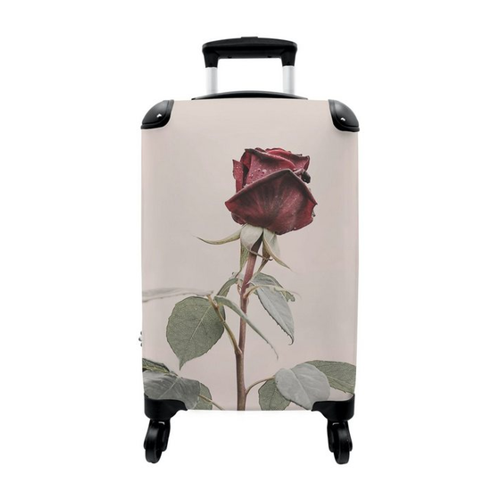 Bild von NoBoringSuitcases.com Hartschalen-Trolley Blumen - Rot - Rosen - Grün 55x35x20cm