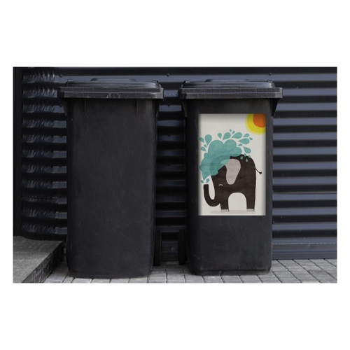 Bild von MuchoWow Wandsticker Elefant - Kind - Wasser - Sonne