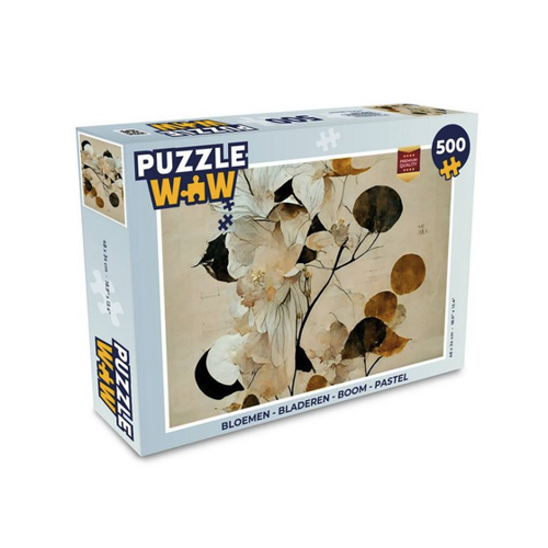 Bild von MuchoWow Puzzle Blumen - Blätter - Baum - Pastell, 500 Puzzleteile