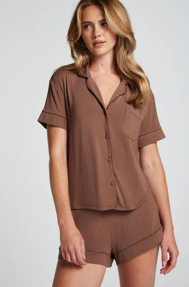 Bild von Hunkemöller Jersey-Shorts Essential Braun