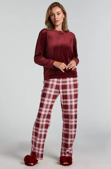 Bild von Hunkemöller Pyjamaset Velours Lila