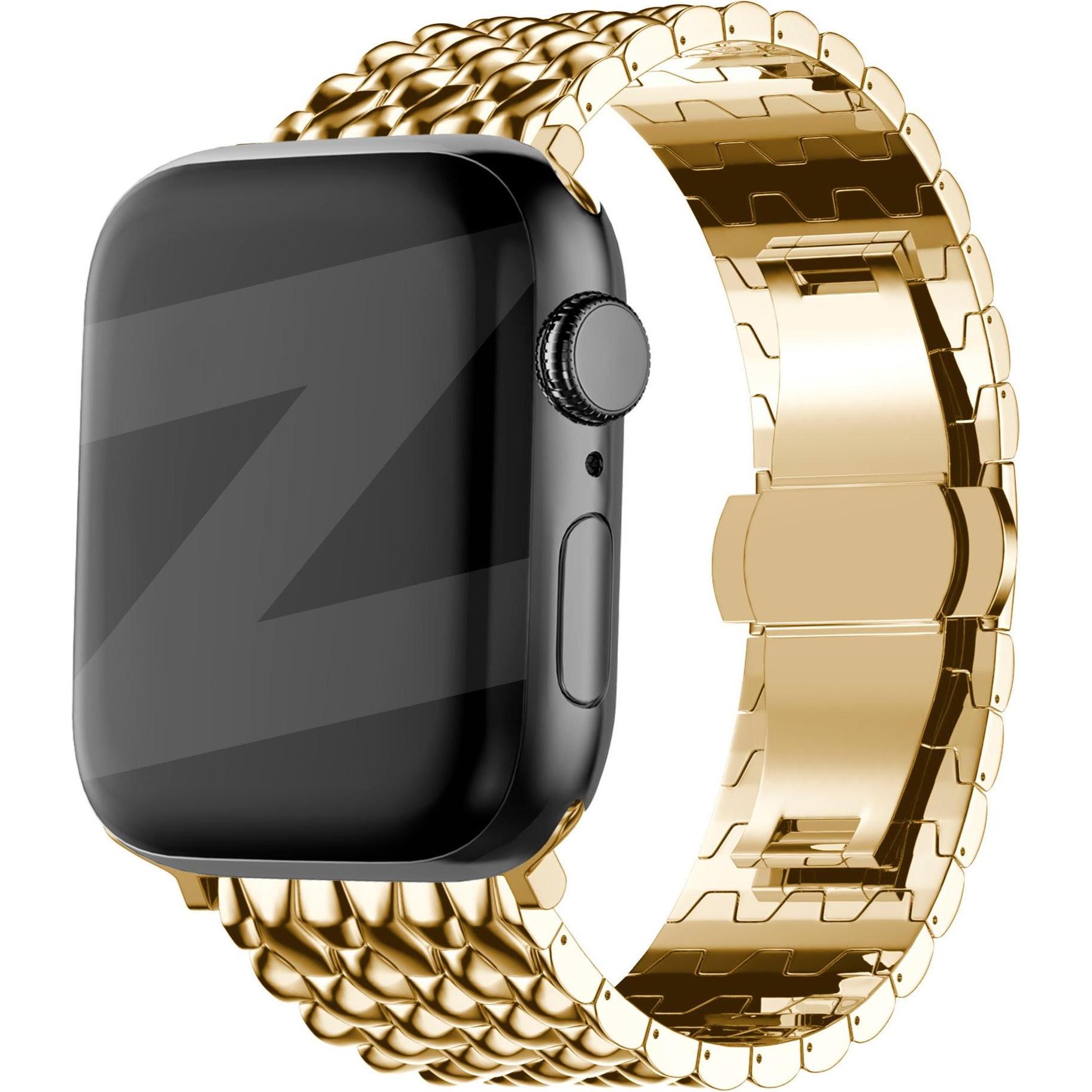 Bild von Bandz Stahlenband 'Dragon' (Edelstahl, Apple Watch), Uhrenarmband, Gold