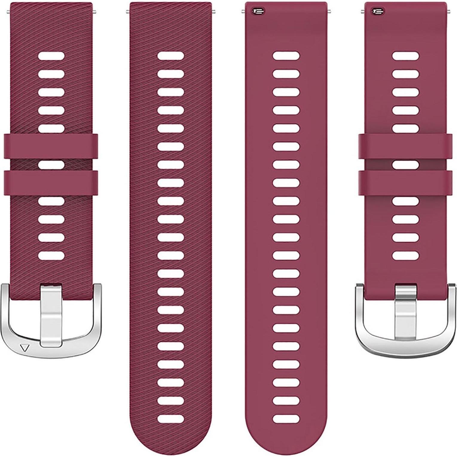 Bild von Strap-it Silikonarmband (22 mm, Silikon, vivoactive 4), Uhrenarmband, Rot