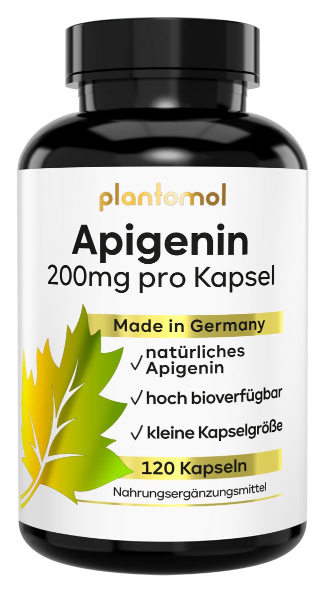 Bild von plantomol® Apigenin Kapseln 200mg aus Kamille-Extrakt mit Piperin