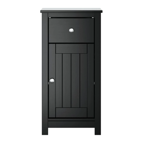 Bild von vidaXL Badschrank BERG Schwarz 69,5x34x80 cm aus massivem Kiefernholz