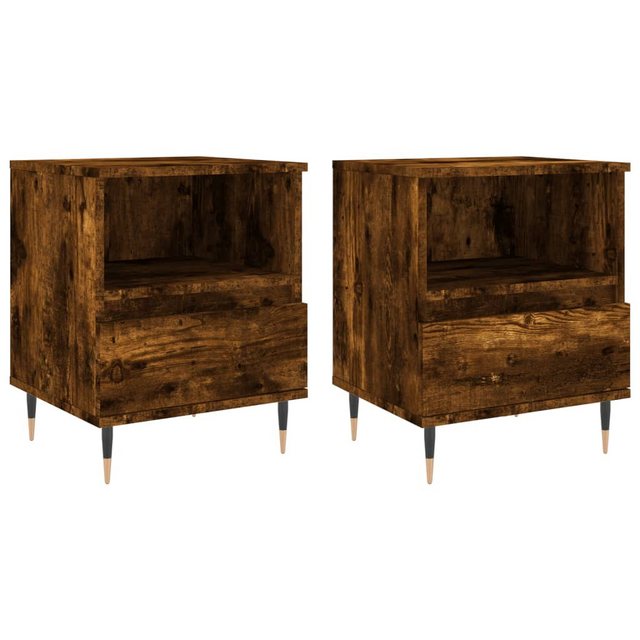 Bild von vidaXL Nachttisch Nachttische 2 Stk. Räuchereiche 40x35x50 cm Holzwerkstoff (2-St)