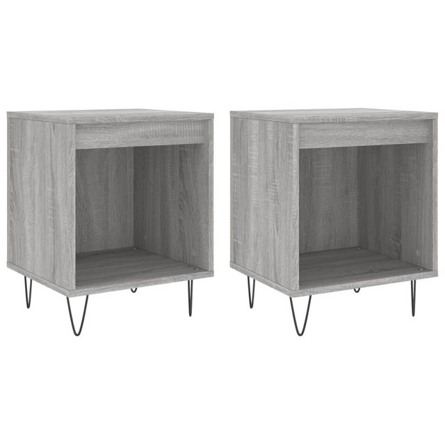 Bild von vidaXL Nachttische 2 Stk Grau Sonoma 40x35x50 cm Holzwerkstoff Modell 2