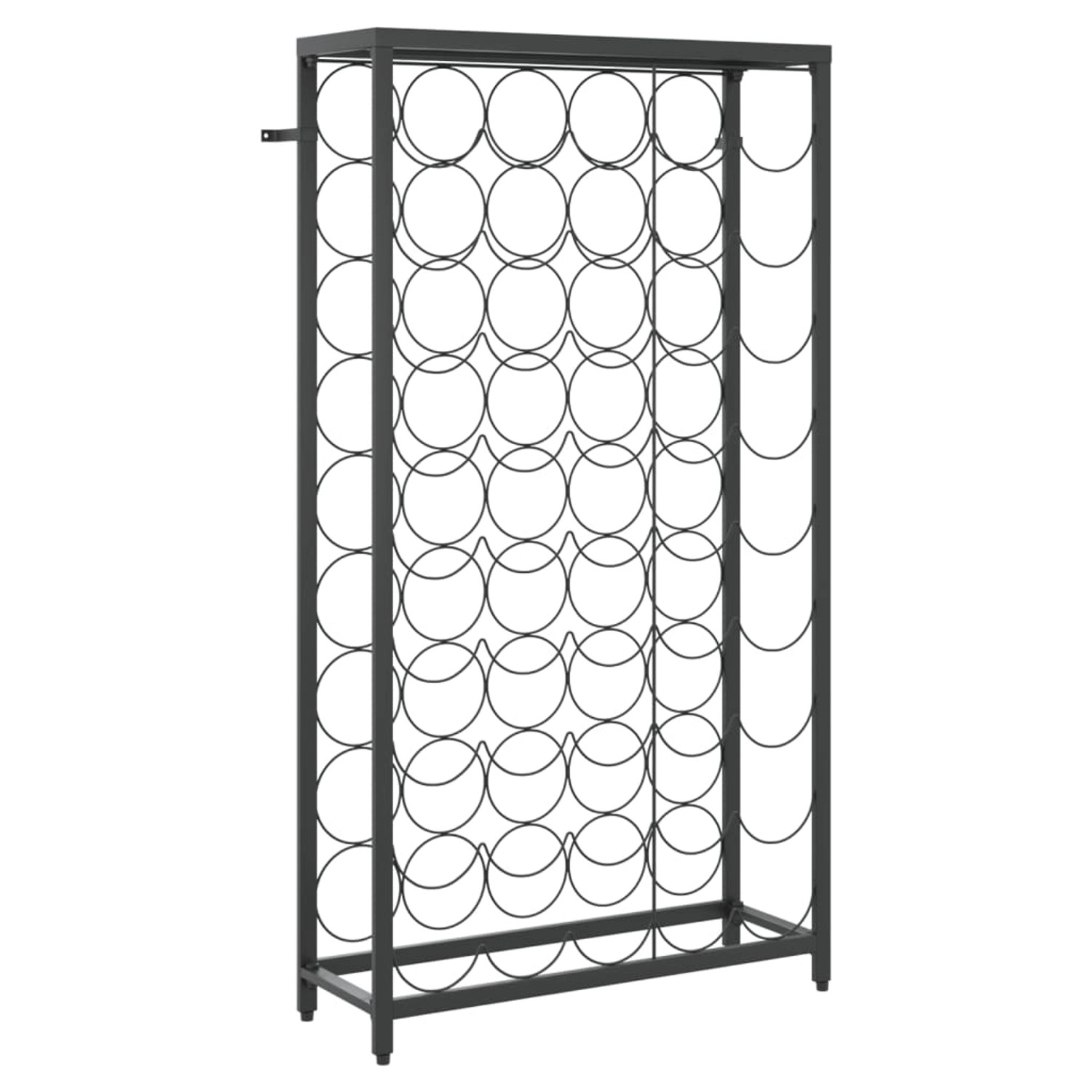 Bild von vidaXL Weinregal Weinregal für 45 Flaschen Schwarz Flaschenregal Schmiedeeisen Metall