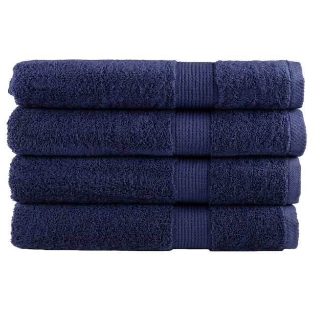 Bild von vidaXL Handtuch Premium-Saunatücher 4 Stk Marineblau 80x200 600gm² Baumwolle