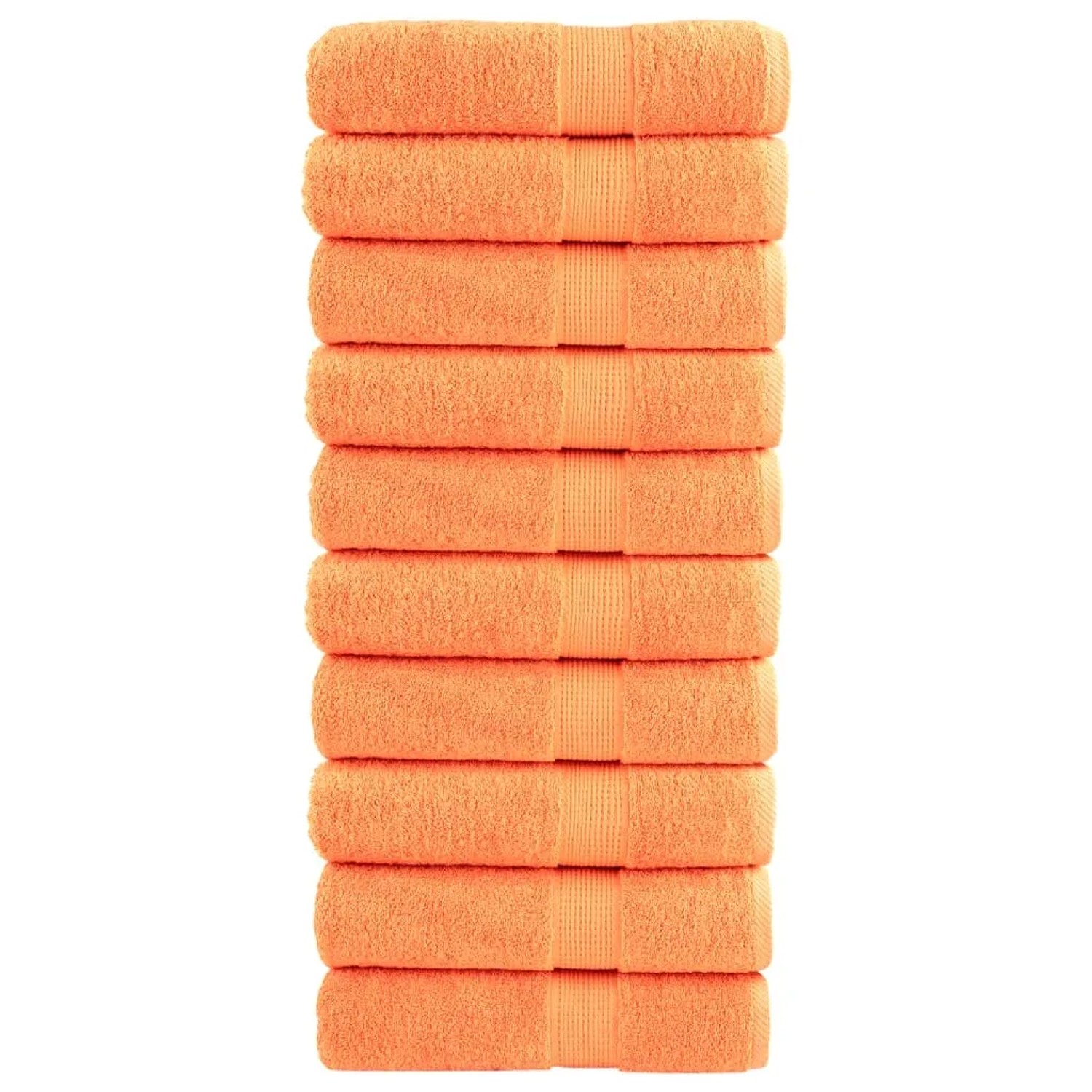 Bild von vidaXL Premium-Duschtücher 10 Stk Orange 70x140 600g/m2 100% Baumwolle
