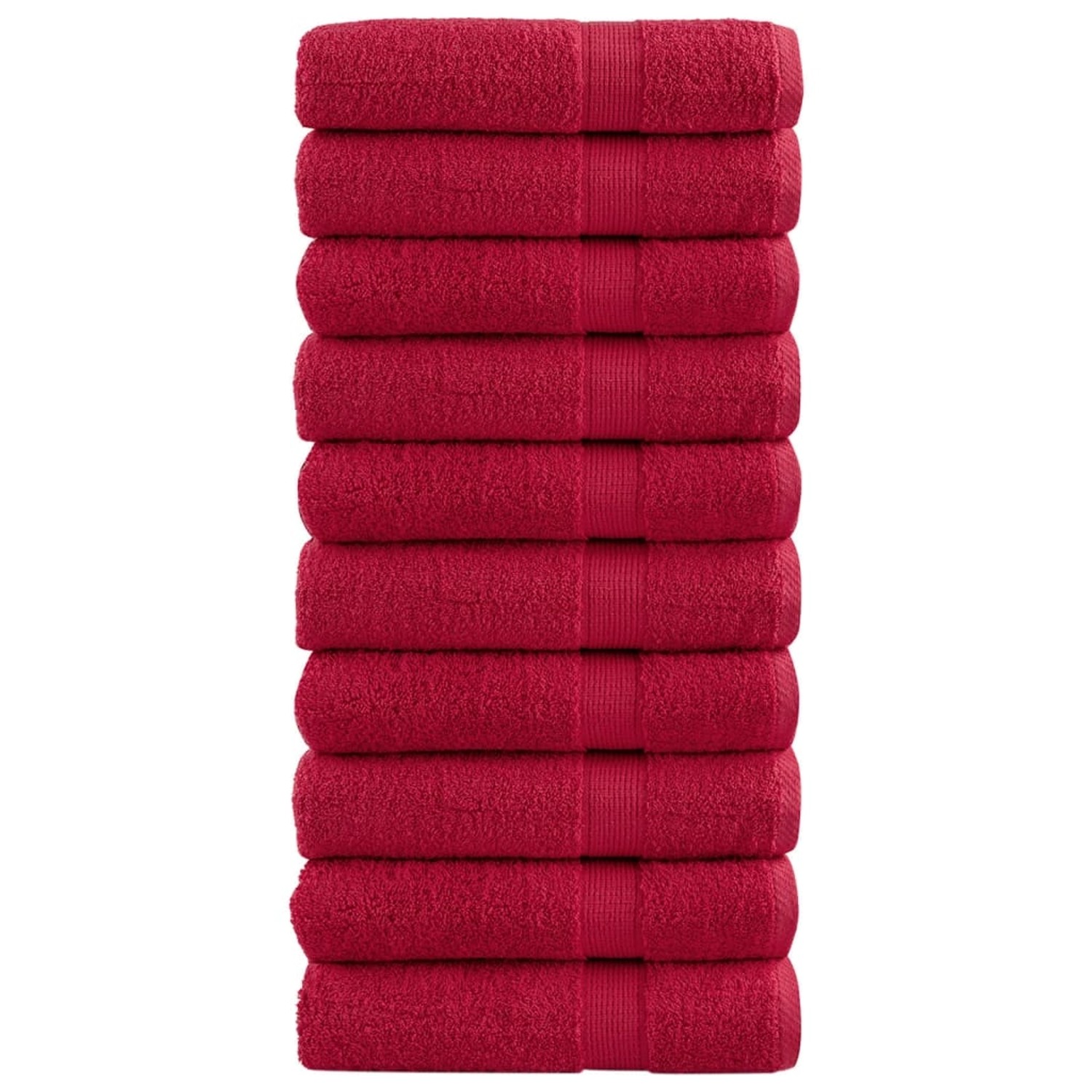 Bild von vidaXL Handtücher, Premium-Duschtücher SOLUND 10 Stk. Rot 70x140 cm 600 g/m²