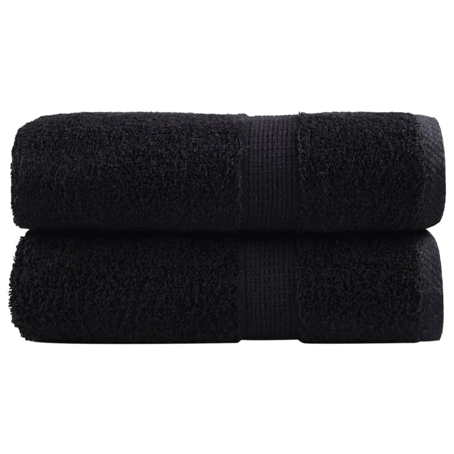 Bild von vidaXL Premium-Seiftücher 2 Stk Schwarz 30x30 cm 600 g/m2 Baumwolle