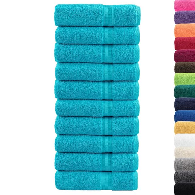 Bild von vidaXL Handtuch Premium-Handtücher SOLUND 10 Stk. Türkis 50x100 cm 600 g/m², (10-St)