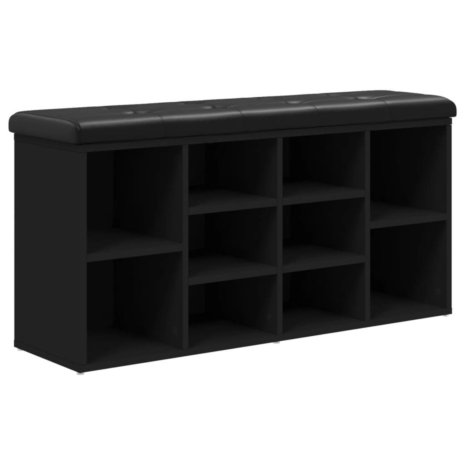 Bild von vidaXL Schuhbank Schwarz 102x32x50 cm Holzwerkstoff (835111)